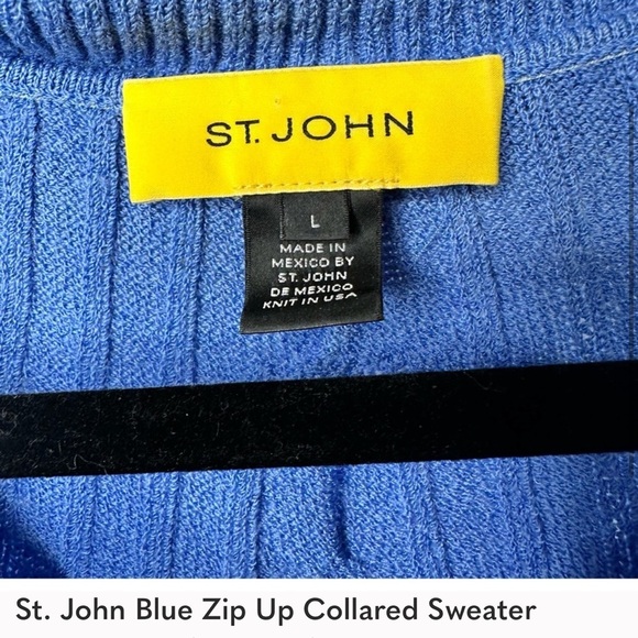 St. John Zip Up Cardigan Size Large - Picture 3 of 3